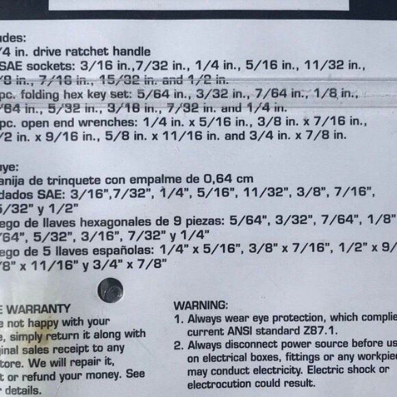 Mechanics Tool Set . 24Pc . Task Force ........... New in Package - Picture 4 of 4